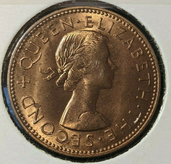 New Zealand 1960 Half Penny 1/2d KM# 23.2 #040