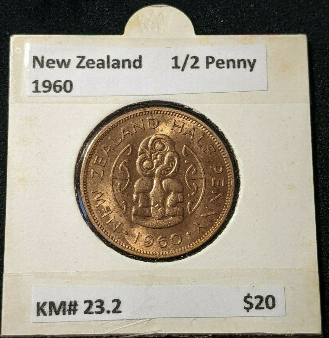 New Zealand 1960 Half Penny 1/2d KM# 23.2 #034