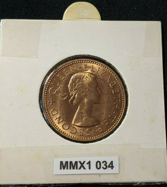 New Zealand 1960 Half Penny 1/2d KM# 23.2 #034