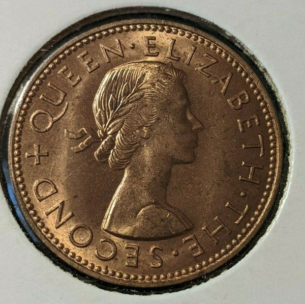 New Zealand 1960 Half Penny 1/2d KM# 23.2 #036