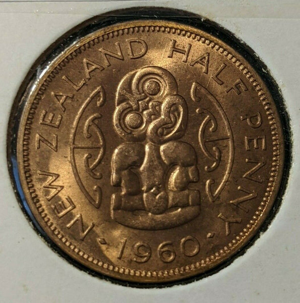 New Zealand 1960 Half Penny 1/2d KM# 23.2 #045
