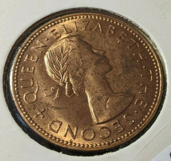 New Zealand 1960 Half Penny 1/2d KM# 23.2 #019