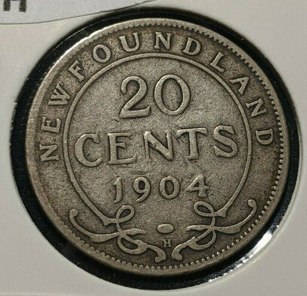 Canada NEWFOUNDLAND 1904 H 20 Cents KM# 10 Scratches #1197