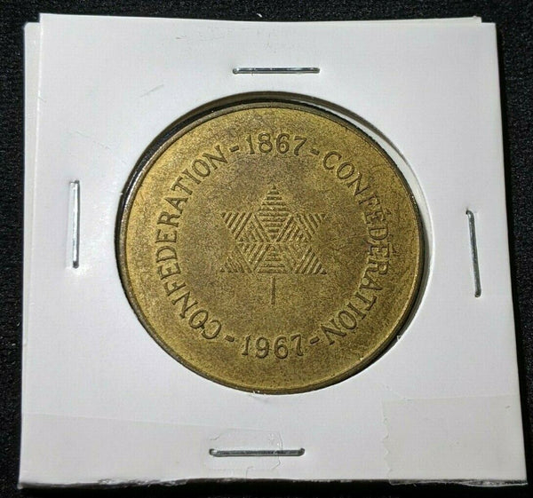 1867-1967 Canada Confederation Brass Token Coin #1114