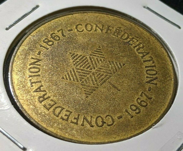 1867-1967 Canada Confederation Brass Token Coin #1114