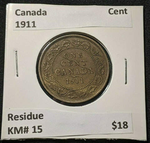 Canada 1911 Cent KM# 15 Residue #1207