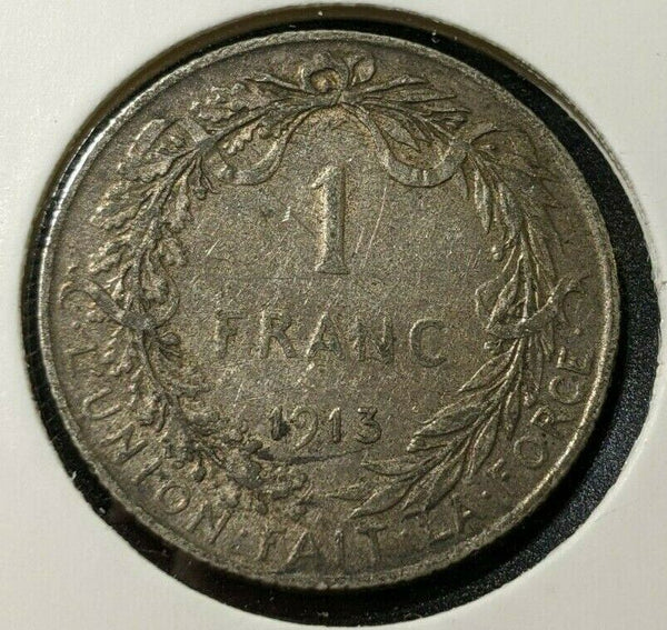 Belgium 1913 Franc KM# 73.1 Cleaned #533