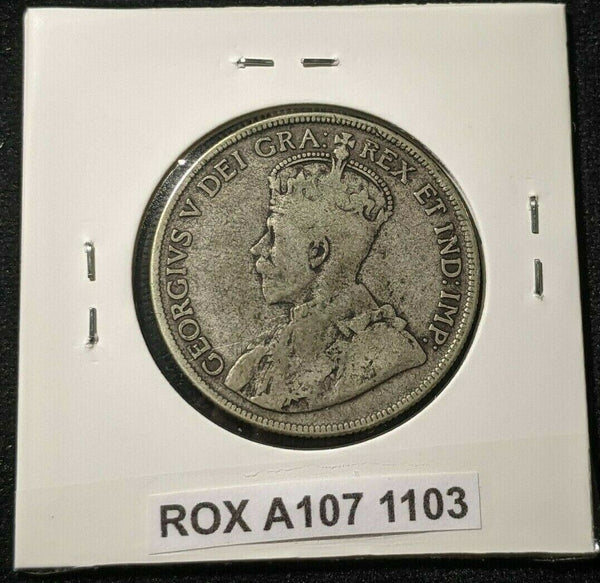 Canada 1929 50 Cents KM# 25a PVC Damage #1103