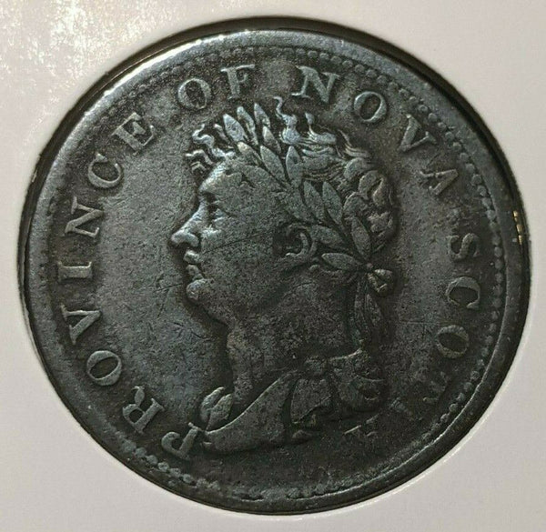 Canada NOVA SCOTIA 1823 Half Penny Token With hyphen KM# 1 #1219
