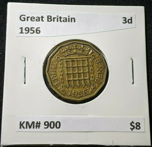 Great Britain 1956 Threepence 3d KM# 900 #955