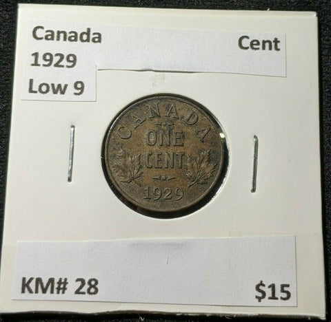 Canada 1929 Cent Low 9 KM# 28 #1025