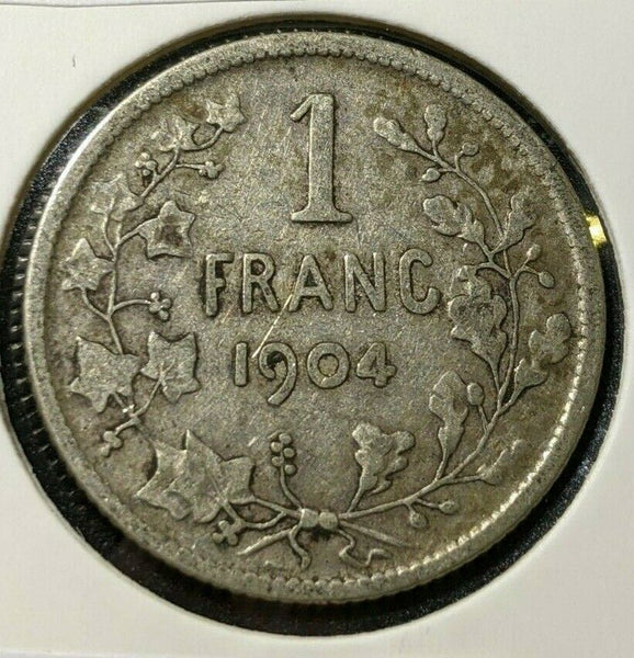 Belgium 1904 Franc KM# 56.1 Cleaned #513