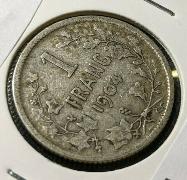 Belgium 1904 Franc KM# 56.1 Cleaned #513