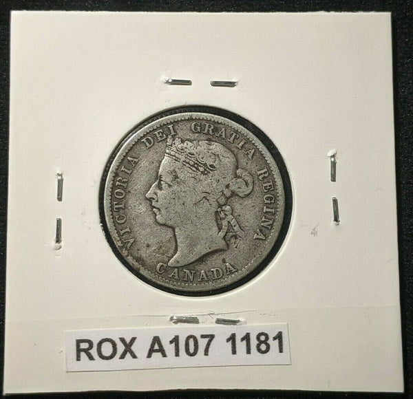 Canada 1892 25 Cents KM# 5 Scratch #1181