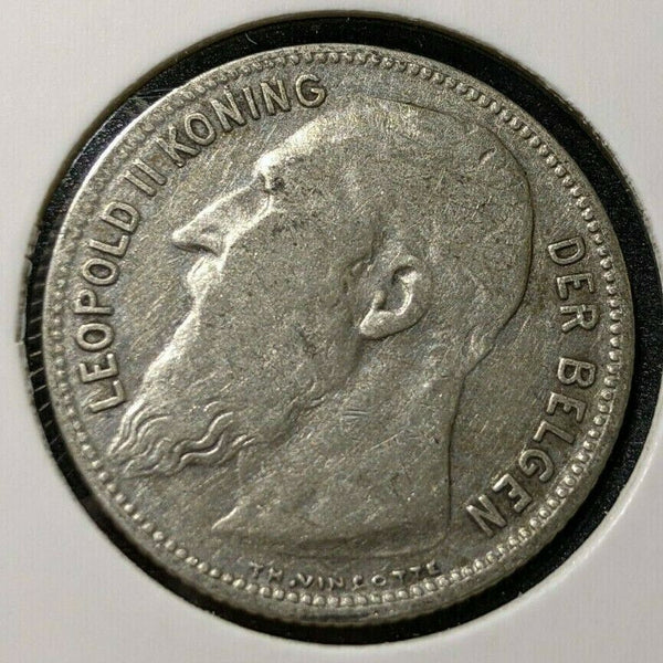 Belgium 1904 Franc KM# 56.1 Cleaned #526