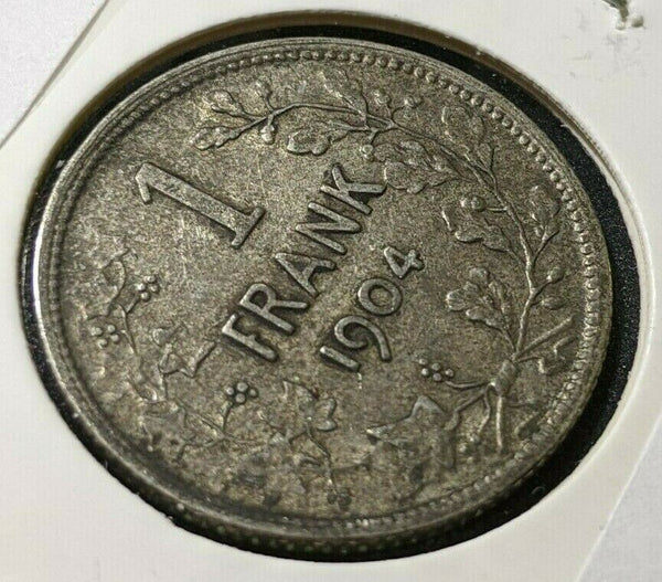 Belgium 1904 Franc KM# 56.1 Cleaned #530