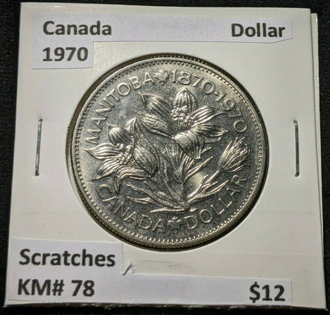 Canada 1970 Dollar KM# 78 Scratches #1124