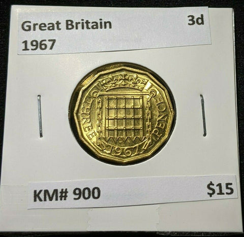 Great Britain 1967 Threepence 3d KM# 900 #846