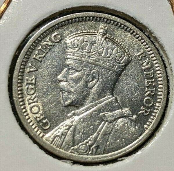 New Zealand 1936 3 Pence Threepence 3d KM# 1 Scratches #125