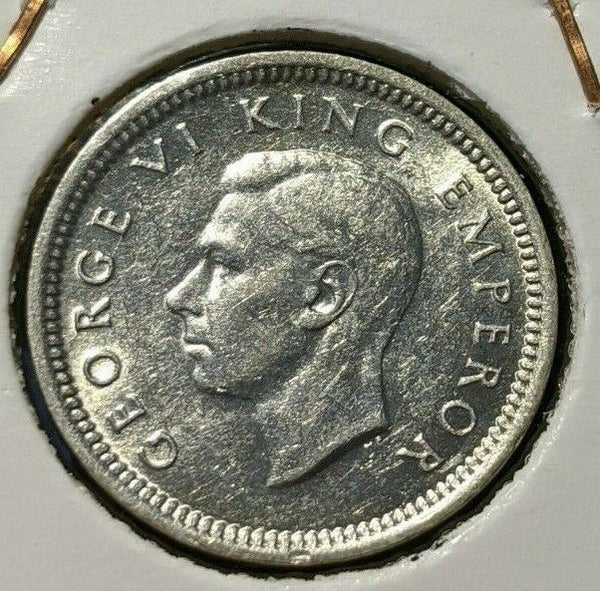 New Zealand 1937 3 Pence Threepence 3d KM# 7 #104