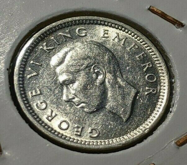 New Zealand 1937 3 Pence Threepence 3d KM# 7 #104