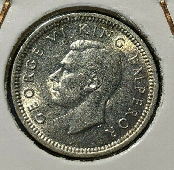 New Zealand 1939 3 Pence Threepence 3d KM# 7 #132