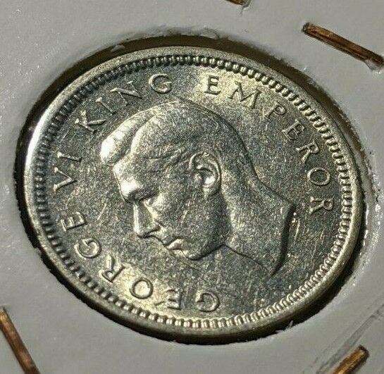 New Zealand 1940 3 Pence Threepence 3d KM# 7 #106