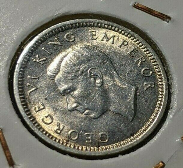 New Zealand 1942 3 Pence Threepence 3d KM# 7 #128