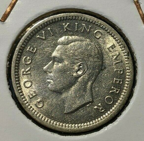 New Zealand 1942 3 Pence Threepence 3d KM# 7 #097