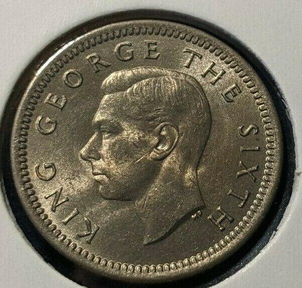 New Zealand 1948 3 Pence Threepence 3d KM# 15 #073