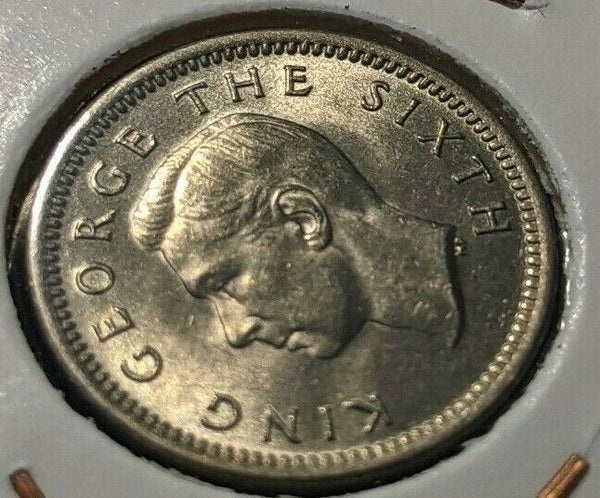 New Zealand 1952 3 Pence Threepence 3d KM# 15 #050