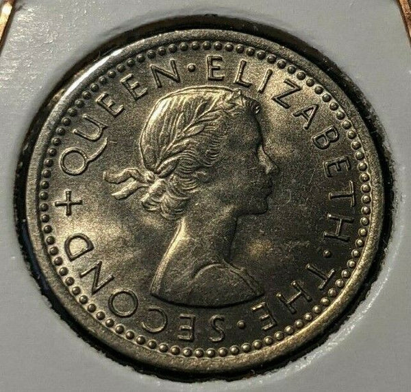 New Zealand 1961 3 Pence Threepence 3d KM# 25.2 #041