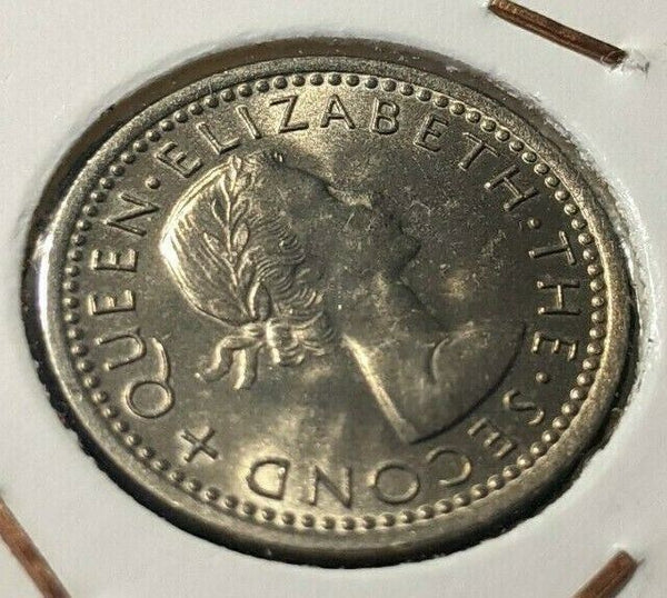 New Zealand 1961 3 Pence Threepence 3d KM# 25.2 #041
