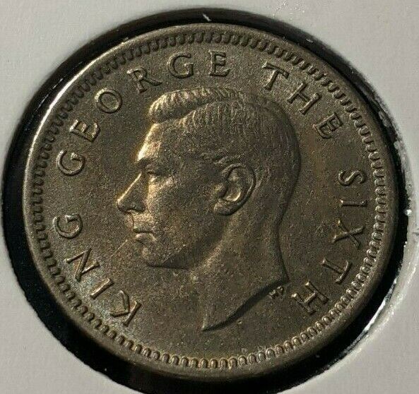 New Zealand 1952 3 Pence Threepence 3d KM# 15 #084