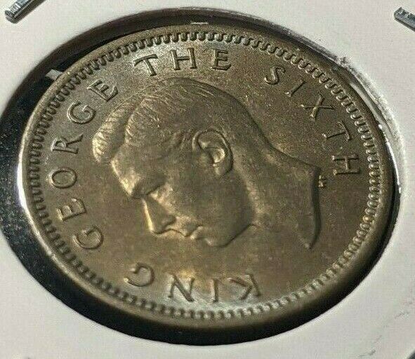 New Zealand 1952 3 Pence Threepence 3d KM# 15 #068