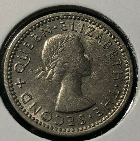 New Zealand 1954 3 Pence Threepence 3d KM# 15 #067