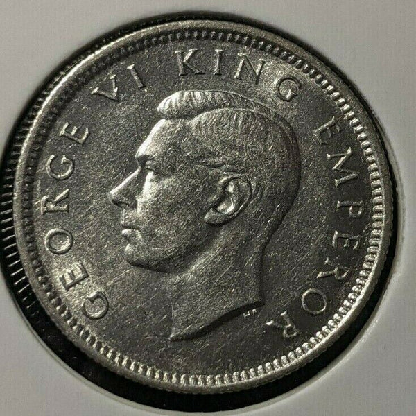 New Zealand 1944 6 Pence Sixpence 6d KM# 8 #054