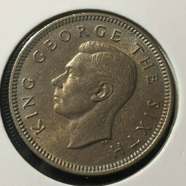 New Zealand 1952 6 Pence Sixpence 6d KM# 16 #032