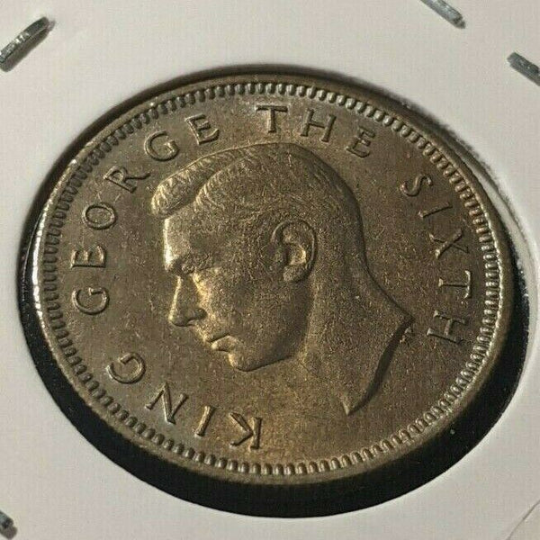 New Zealand 1952 6 Pence Sixpence 6d KM# 16 #032