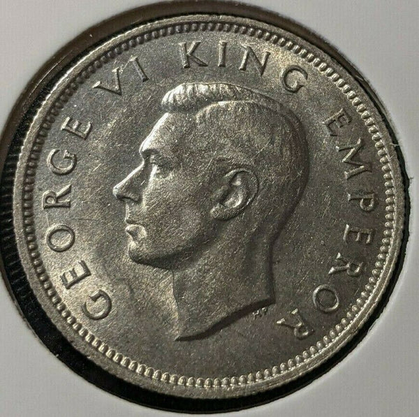 New Zealand 1943 Shilling KM# 9 Scratches #006