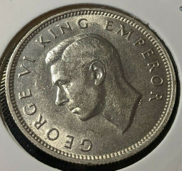 New Zealand 1943 Shilling KM# 9 Scratches #006