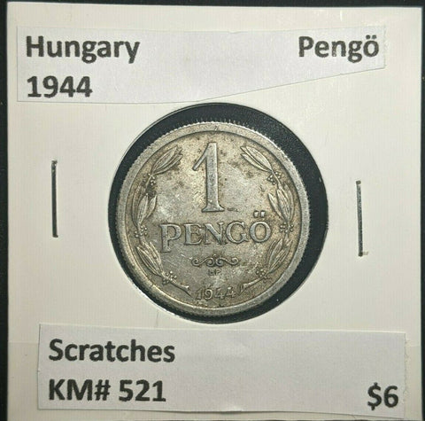 Hungary 1944 Pengö KM# 521 Scratches #273