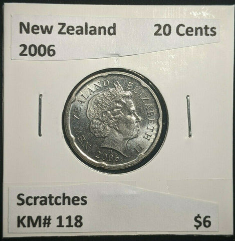 New Zealand 2006 20 Cents KM# 118 Scratches #104