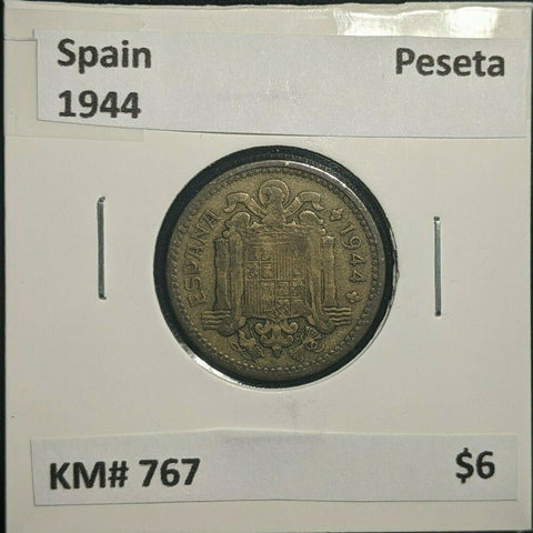 Spain 1944 Peseta KM# 767 #0022