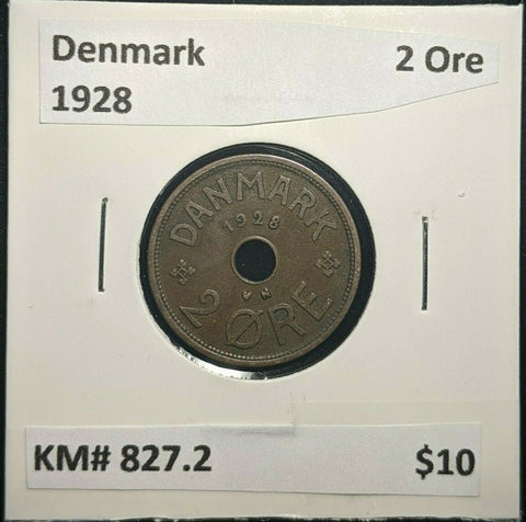 Denmark 1928 2 Ore KM# 827.2 #1648