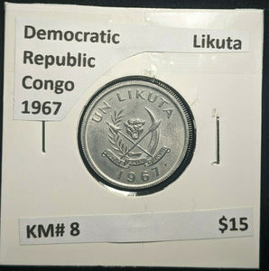 Democratic Republic Congo 1967 Likuta KM# 8 #1528