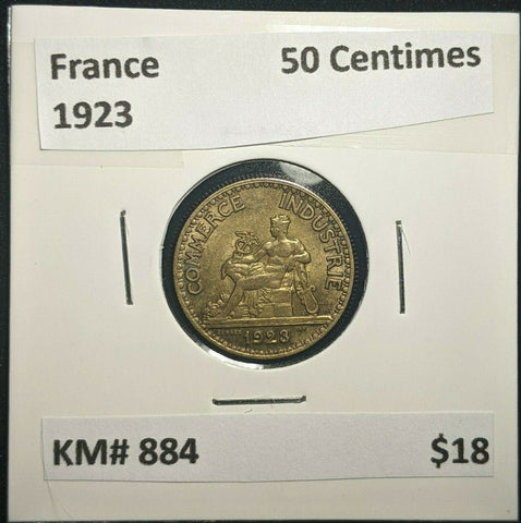 France 1923 50 Centimes KM# 884 762