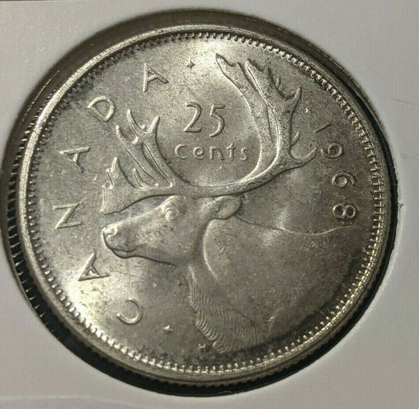 Canada 1968 25 Cents KM# 62a Scratches #112