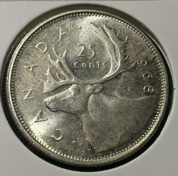 Canada 1968 25 Cents KM# 62a Scratches #54