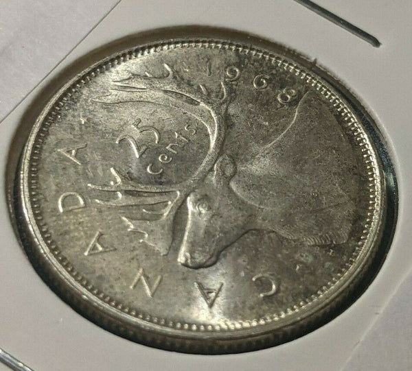 Canada 1968 25 Cents KM# 62a Scratches #54